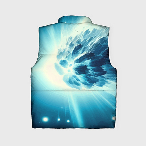 Женский жилет Неоновая комета - нейросеть / 3D-Черный – фото 2