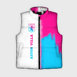 Женский жилет Aston Villa neon gradient style по-вертикали, цвет: 3D-черный