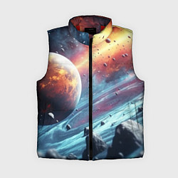 Женский жилет Объемный космос и планеты