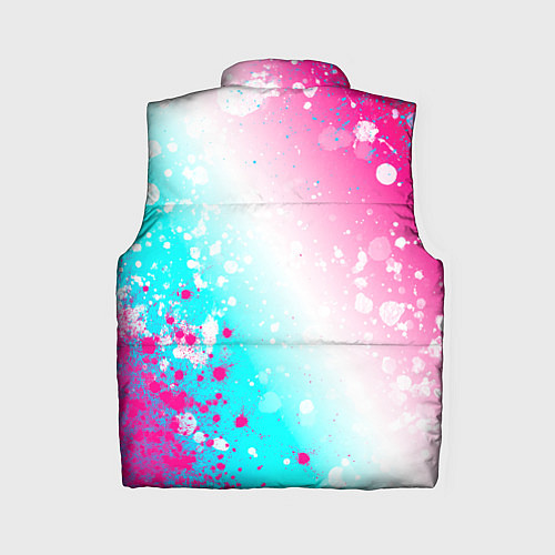 Женский жилет West Ham neon gradient style вертикально / 3D-Черный – фото 2