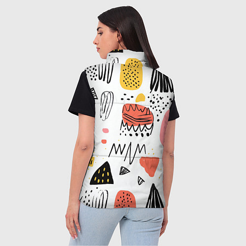 Женский жилет Паттерн узоры / 3D-Красный – фото 4