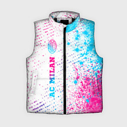 Женский жилет AC Milan neon gradient style по-вертикали, цвет: 3D-черный