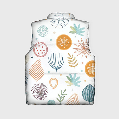 Женский жилет Листья и узоры / 3D-Черный – фото 2