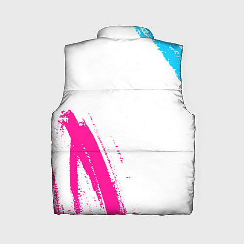 Женский жилет Leicester City neon gradient style вертикально / 3D-Черный – фото 2