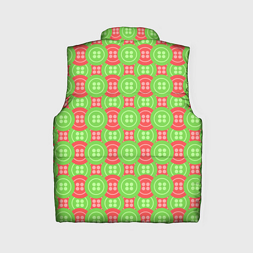 Женский жилет Паттерн с красными и зелеными пуговицами / 3D-Светло-серый – фото 2