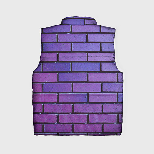 Женский жилет Кирпичная стена фиолетовый паттерн / 3D-Красный – фото 2
