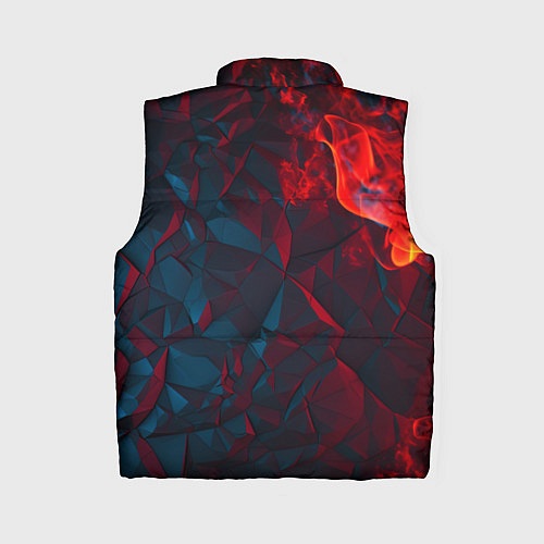Женский жилет Темная абстракция с разломом красных плит / 3D-Красный – фото 2