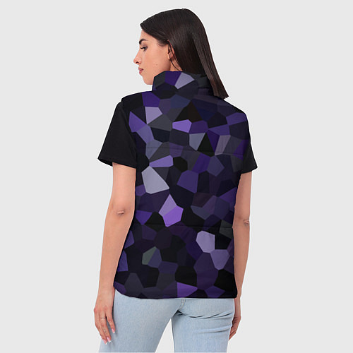 Женский жилет Кристаллизация темно-фиолетового / 3D-Светло-серый – фото 4