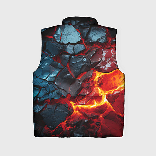 Женский жилет Темная огненная плитка / 3D-Черный – фото 2