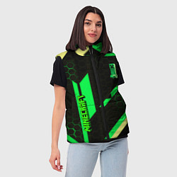 Женский жилет Minecraft creeper game pattern, цвет: 3D-черный — фото 2
