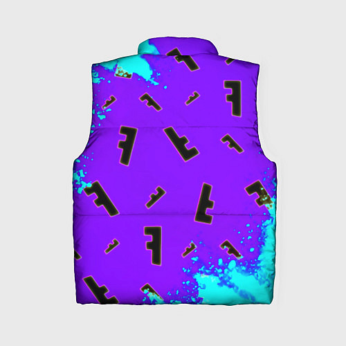 Женский жилет Fortnite neon steel colors epic / 3D-Светло-серый – фото 2
