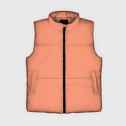 Женский жилет Насыщенный персиковый текстурированный, цвет: 3D-светло-серый