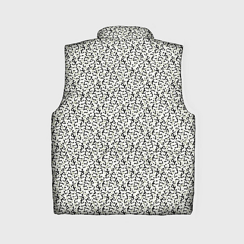 Женский жилет Чёрно-оливковый пёстрый / 3D-Светло-серый – фото 2