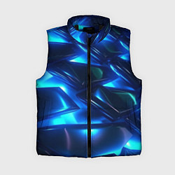 Женский жилет Синие абстрактные неоновые плиты