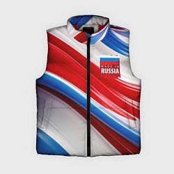 Женский жилет Герб России на абстрактном фоне