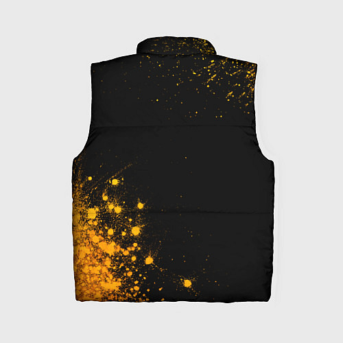 Женский жилет Real Madrid - gold gradient вертикально / 3D-Черный – фото 2