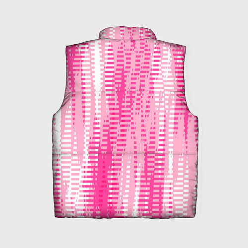 Женский жилет Бело-розовый полосатый / 3D-Светло-серый – фото 2
