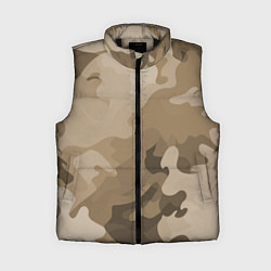 Женский жилет Камуфляж сепия, цвет: 3D-черный
