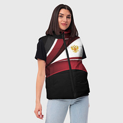 Женский жилет Униформа Россия - бордовая, цвет: 3D-черный — фото 2