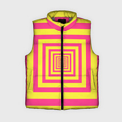 Женский жилет Желтые квадраты трансформация