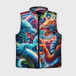 Женский жилет Противостояние двух драконов - ирезуми