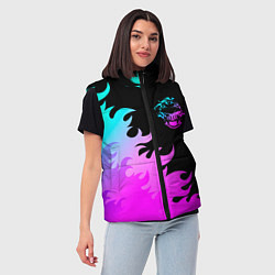 Женский жилет Goblin Slayer неоновый огонь, цвет: 3D-черный — фото 2