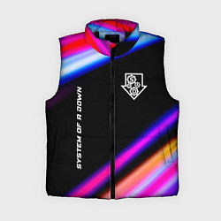 Женский жилет System of a Down neon rock lights, цвет: 3D-черный