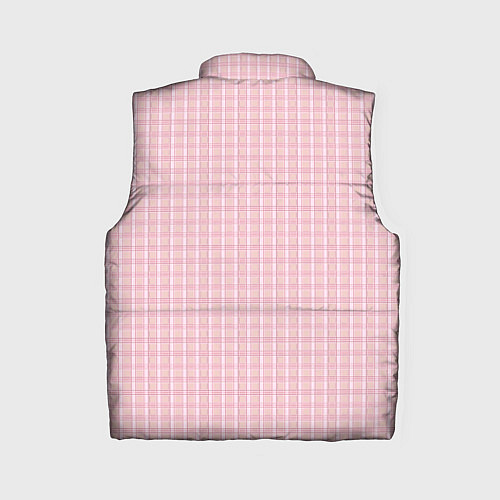 Женский жилет Розовый паттерн клетка / 3D-Светло-серый – фото 2