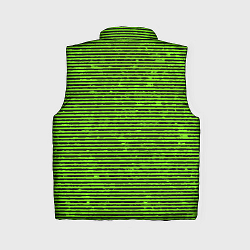 Женский жилет Чёрно-салатовый полосатый / 3D-Черный – фото 2