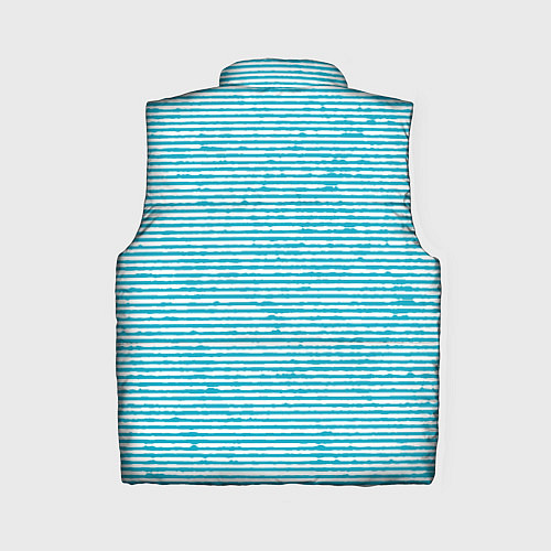 Женский жилет Бело-голубой полосы / 3D-Черный – фото 2