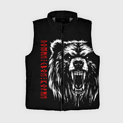 Женский жилет Медведь - помни свои корни, цвет: 3D-светло-серый