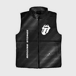 Женский жилет Rolling Stones metal rock lines, цвет: 3D-черный