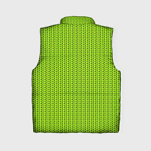 Женский жилет Ярко-зелёный в маленькие чёрные полоски / 3D-Черный – фото 2