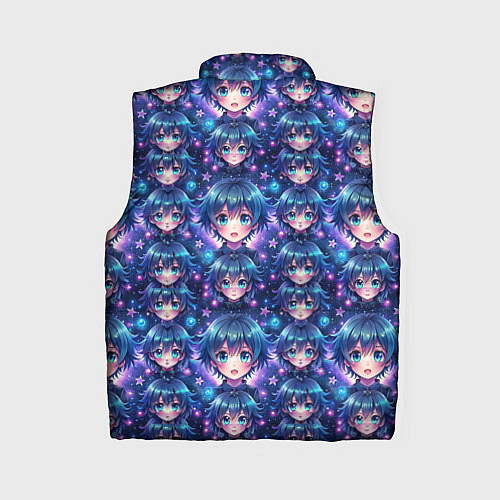 Женский жилет Аниме персонаж с синими волосами / 3D-Светло-серый – фото 2