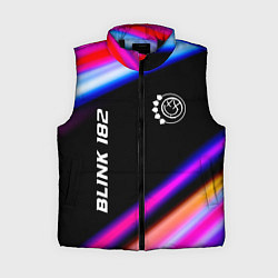 Женский жилет Blink 182 neon rock lights, цвет: 3D-черный