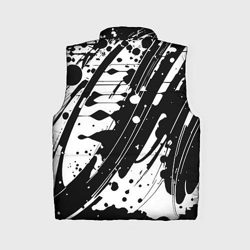 Женский жилет Чёрно белая абстракция - кляксы / 3D-Красный – фото 2