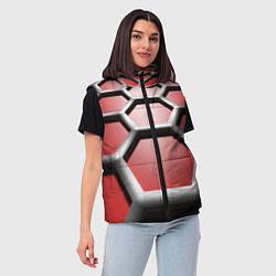 Женский жилет Броня робота, цвет: 3D-красный — фото 2