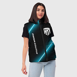 Женский жилет Atletico Madrid неоновые лампы, цвет: 3D-черный — фото 2