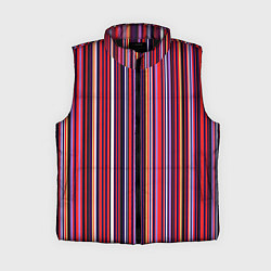 Женский жилет Красно-фиолетовый яркие полосы