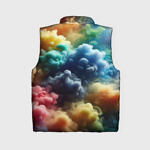 Женский жилет Яркий цветной дым / 3D-Черный – фото 2