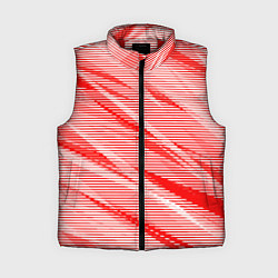 Женский жилет Полосатый красно-белый