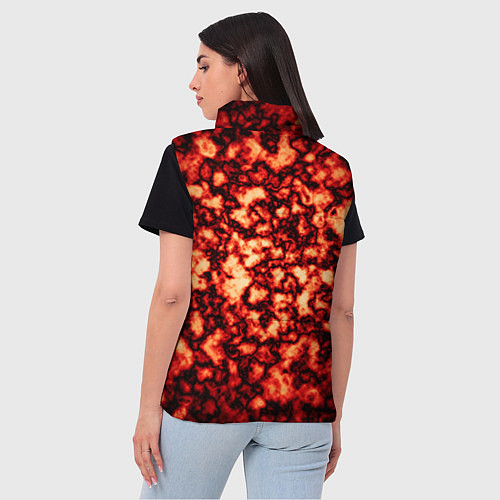 Женский жилет Узор огня / 3D-Красный – фото 4