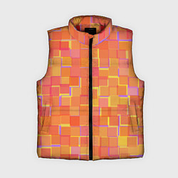 Женский жилет Россыпь оранжевых квадратов