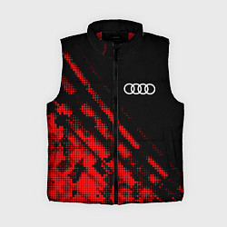 Женский жилет Audi sport grunge, цвет: 3D-красный