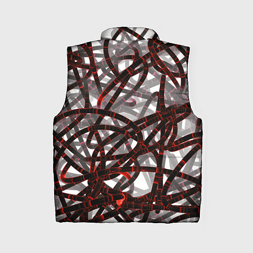 Женский жилет Красные энергетические кабели / 3D-Черный – фото 2