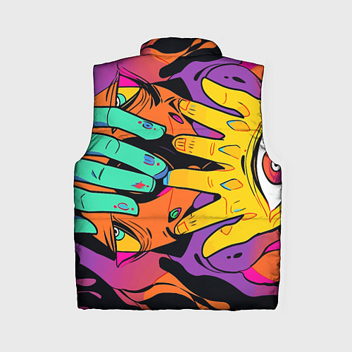Женский жилет Психоделические руки / 3D-Черный – фото 2