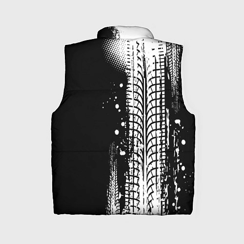 Женский жилет Шкода - следы от шин / 3D-Черный – фото 2