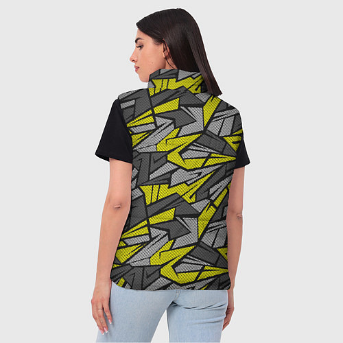 Женский жилет Абстрактный камуфляжный узор / 3D-Светло-серый – фото 4