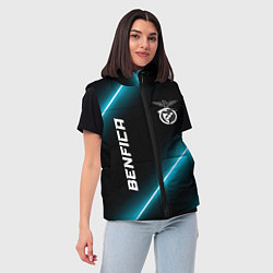 Женский жилет Benfica неоновые лампы, цвет: 3D-черный — фото 2