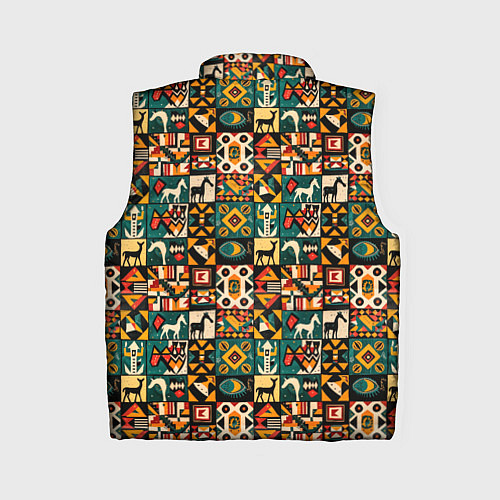 Женский жилет Африканские паттерн животные / 3D-Черный – фото 2
